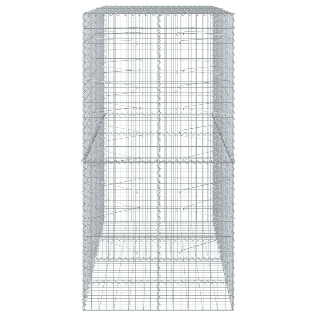 vidaXL Coș gabion cu capac, 200x100x200 cm, fier galvanizat vidaXL Coș gabion cu capac, 200x100x200 cm, fier galvanizat
