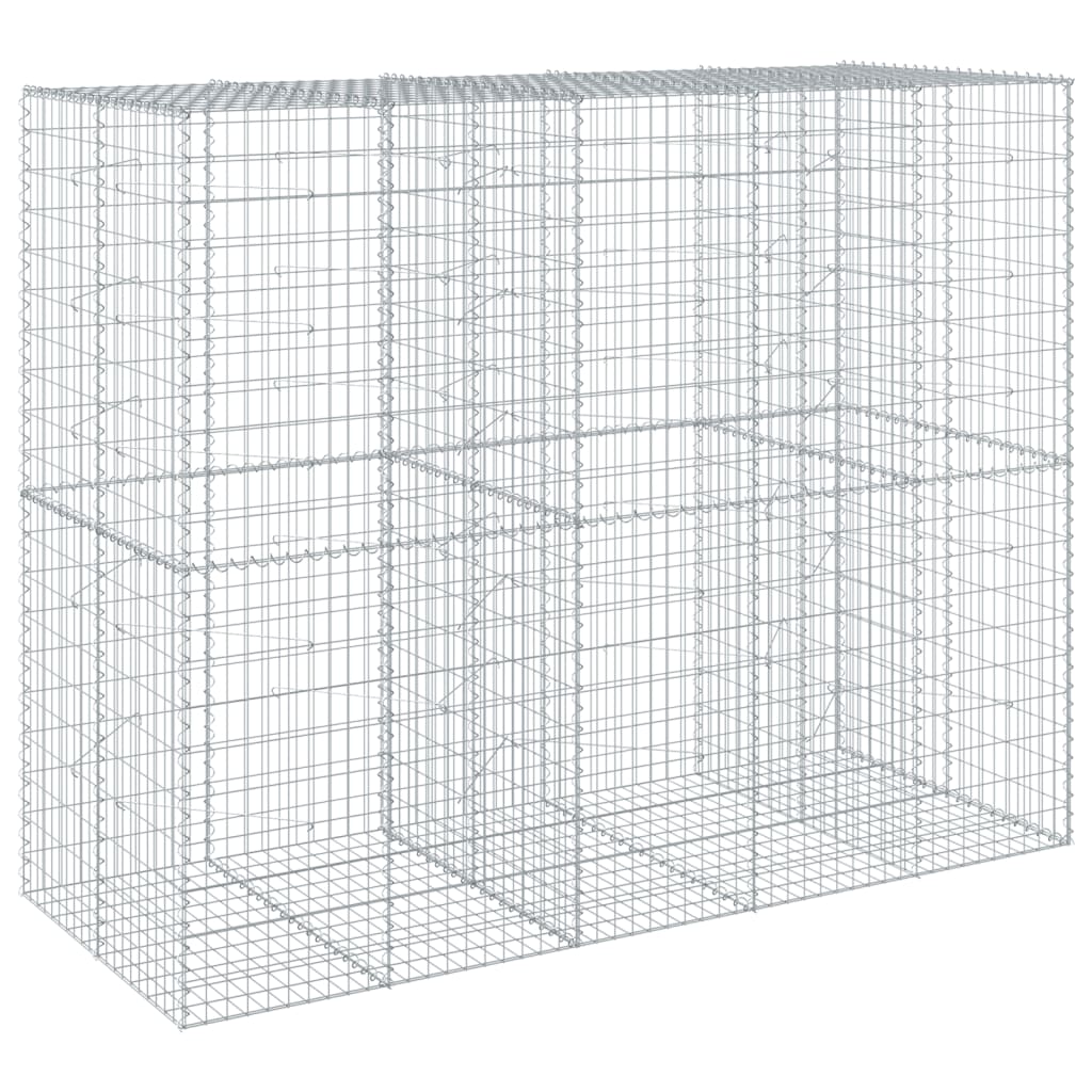 vidaXL Coș gabion cu capac, 250x100x200 cm, fier galvanizat vidaXL Coș gabion cu capac, 250x100x200 cm, fier galvanizat