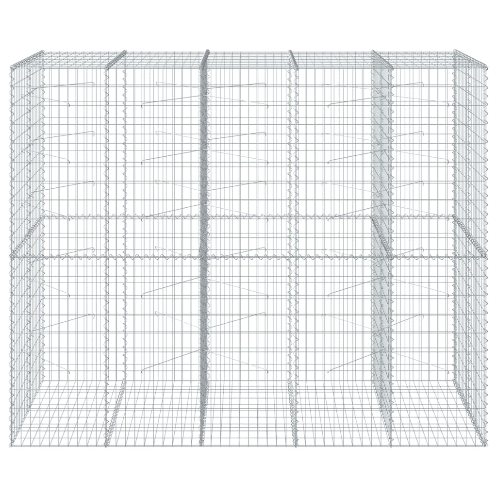 vidaXL Coș gabion cu capac, 250x100x200 cm, fier galvanizat vidaXL Coș gabion cu capac, 250x100x200 cm, fier galvanizat