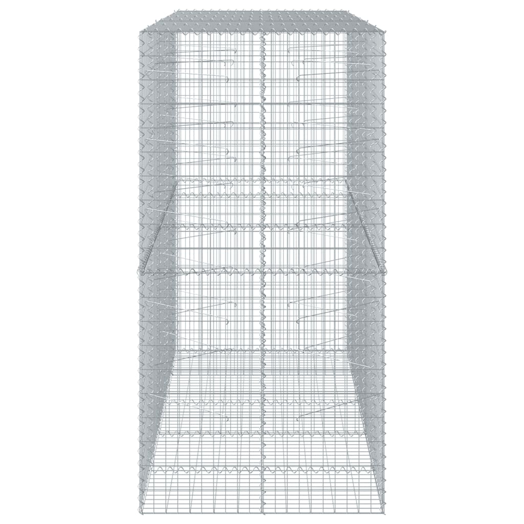 vidaXL Coș gabion cu capac, 250x100x200 cm, fier galvanizat vidaXL Coș gabion cu capac, 250x100x200 cm, fier galvanizat