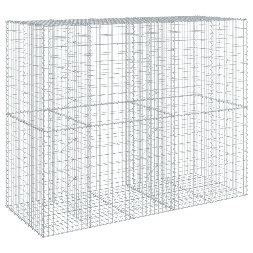 vidaXL Coș gabion cu capac, 250x100x200 cm, fier galvanizat vidaXL Coș gabion cu capac, 250x100x200 cm, fier galvanizat