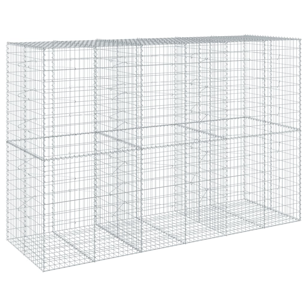 vidaXL Coș gabion cu capac, 300x100x200 cm, fier galvanizat vidaXL Coș gabion cu capac, 300x100x200 cm, fier galvanizat