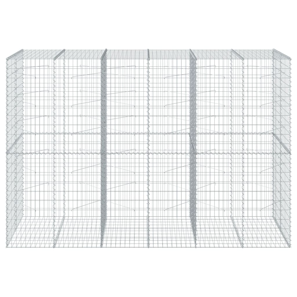 vidaXL Coș gabion cu capac, 300x100x200 cm, fier galvanizat vidaXL Coș gabion cu capac, 300x100x200 cm, fier galvanizat