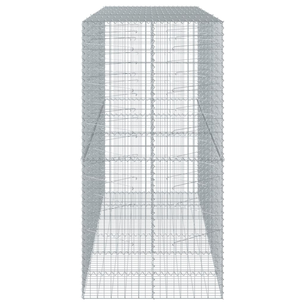vidaXL Coș gabion cu capac, 300x100x200 cm, fier galvanizat vidaXL Coș gabion cu capac, 300x100x200 cm, fier galvanizat