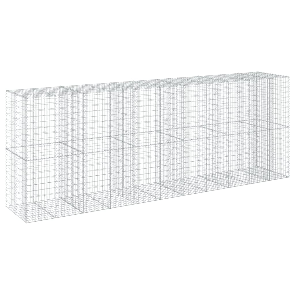 vidaXL Coș gabion cu capac, 550x100x200 cm, fier galvanizat vidaXL Coș gabion cu capac, 550x100x200 cm, fier galvanizat