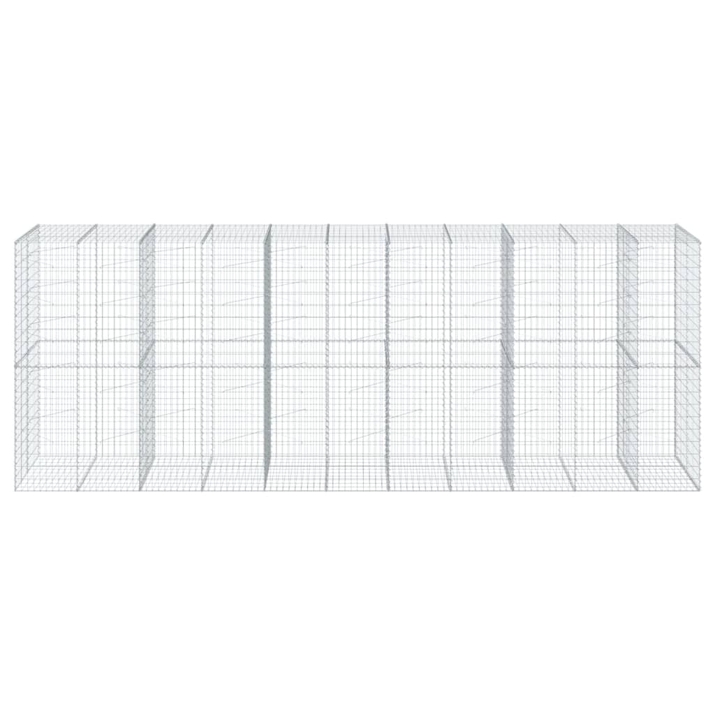 vidaXL Coș gabion cu capac, 550x100x200 cm, fier galvanizat vidaXL Coș gabion cu capac, 550x100x200 cm, fier galvanizat