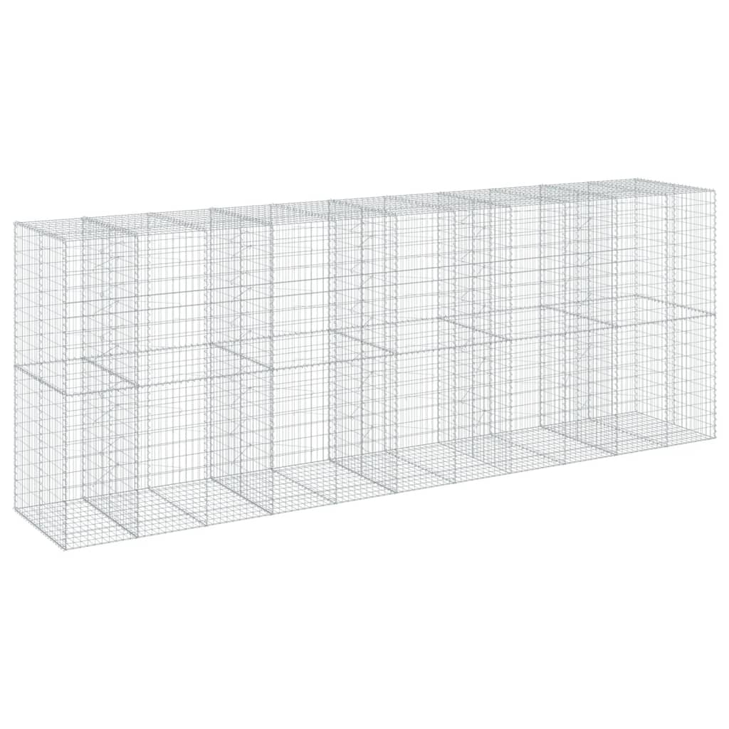 vidaXL Coș gabion cu capac, 550x100x200 cm, fier galvanizat vidaXL Coș gabion cu capac, 550x100x200 cm, fier galvanizat
