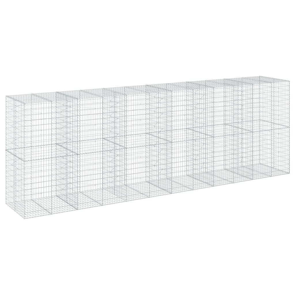 vidaXL Coș gabion cu capac, 600x100x200 cm, fier galvanizat vidaXL Coș gabion cu capac, 600x100x200 cm, fier galvanizat