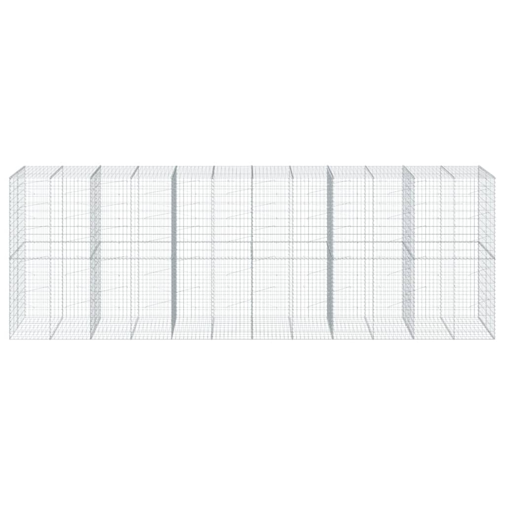 vidaXL Coș gabion cu capac, 600x100x200 cm, fier galvanizat vidaXL Coș gabion cu capac, 600x100x200 cm, fier galvanizat