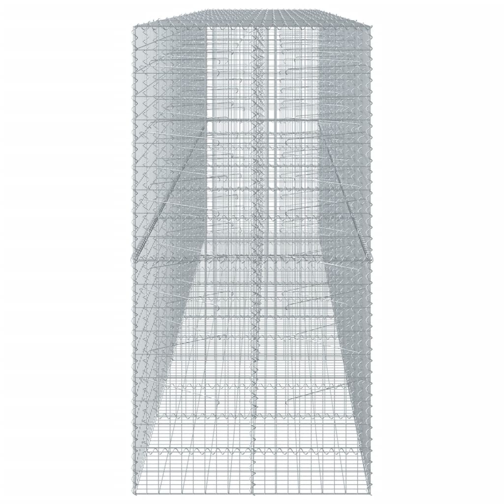 vidaXL Coș gabion cu capac, 600x100x200 cm, fier galvanizat vidaXL Coș gabion cu capac, 600x100x200 cm, fier galvanizat