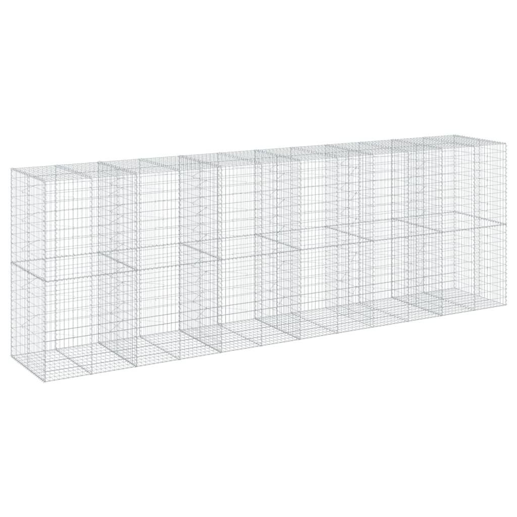 vidaXL Coș gabion cu capac, 600x100x200 cm, fier galvanizat vidaXL Coș gabion cu capac, 600x100x200 cm, fier galvanizat