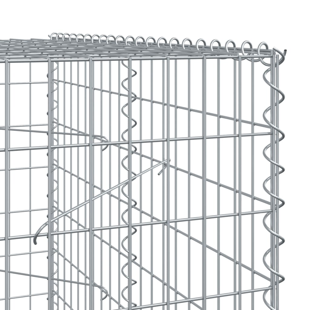 vidaXL Coș gabion cu capac, 600x100x200 cm, fier galvanizat vidaXL Coș gabion cu capac, 600x100x200 cm, fier galvanizat