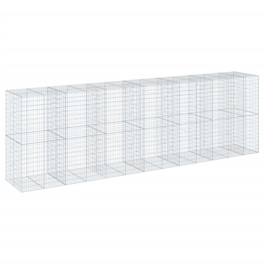 vidaXL Coș gabion cu capac, 650x100x200 cm, fier galvanizat vidaXL Coș gabion cu capac, 650x100x200 cm, fier galvanizat