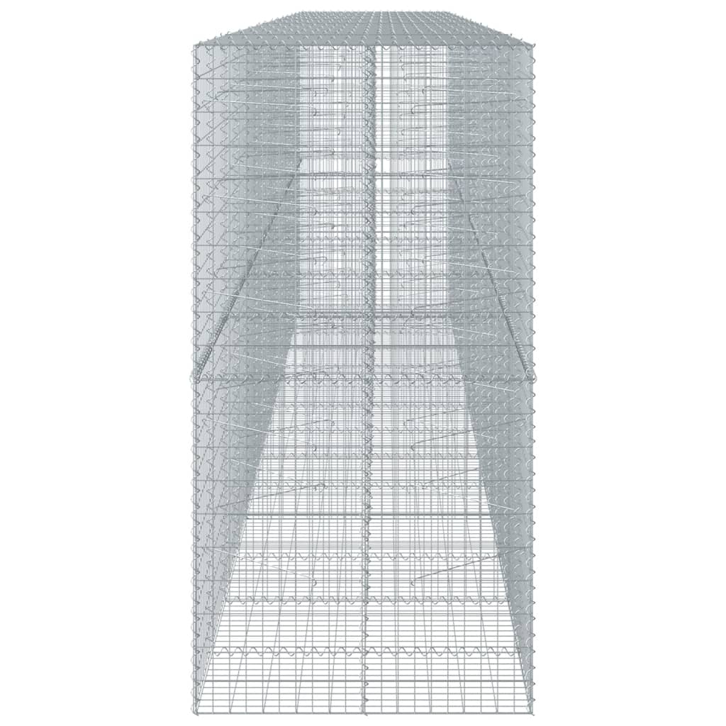vidaXL Coș gabion cu capac, 700x100x200 cm, fier galvanizat