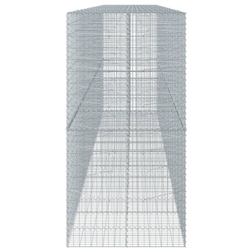 vidaXL Coș gabion cu capac, 750x100x200 cm, fier galvanizat