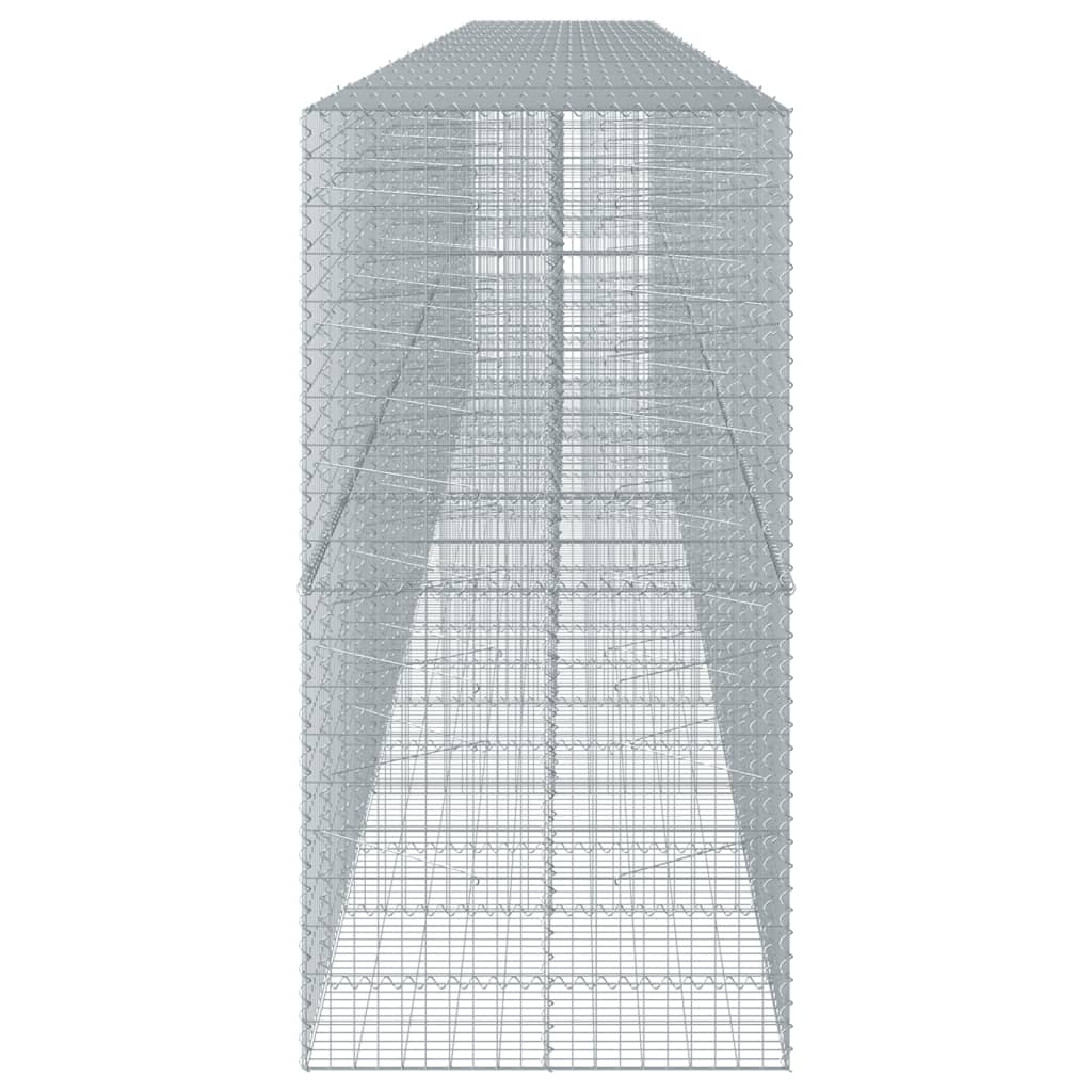 vidaXL Coș gabion cu capac, 1000x100x200 cm, fier galvanizat vidaXL Coș gabion cu capac, 1000x100x200 cm, fier galvanizat