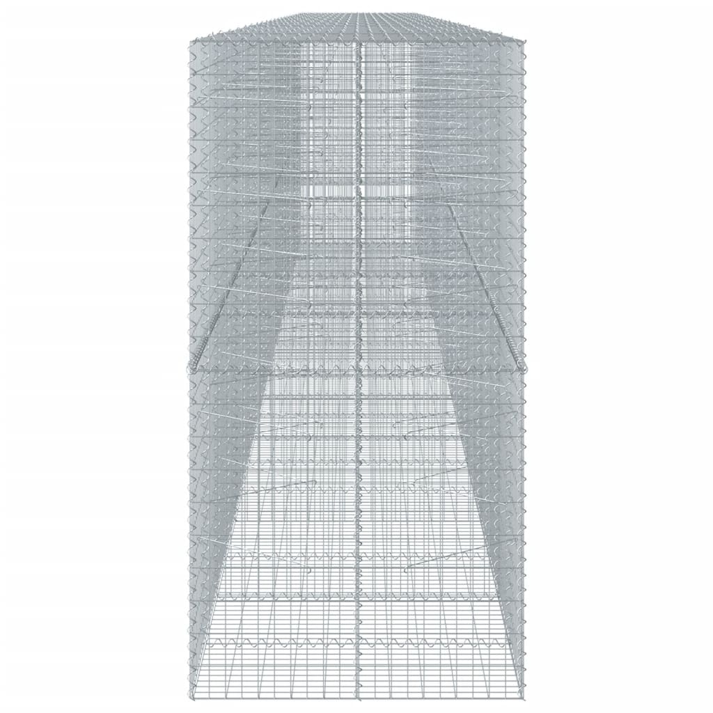 vidaXL Coș gabion cu capac, 1100x100x200 cm, fier galvanizat vidaXL Coș gabion cu capac, 1100x100x200 cm, fier galvanizat