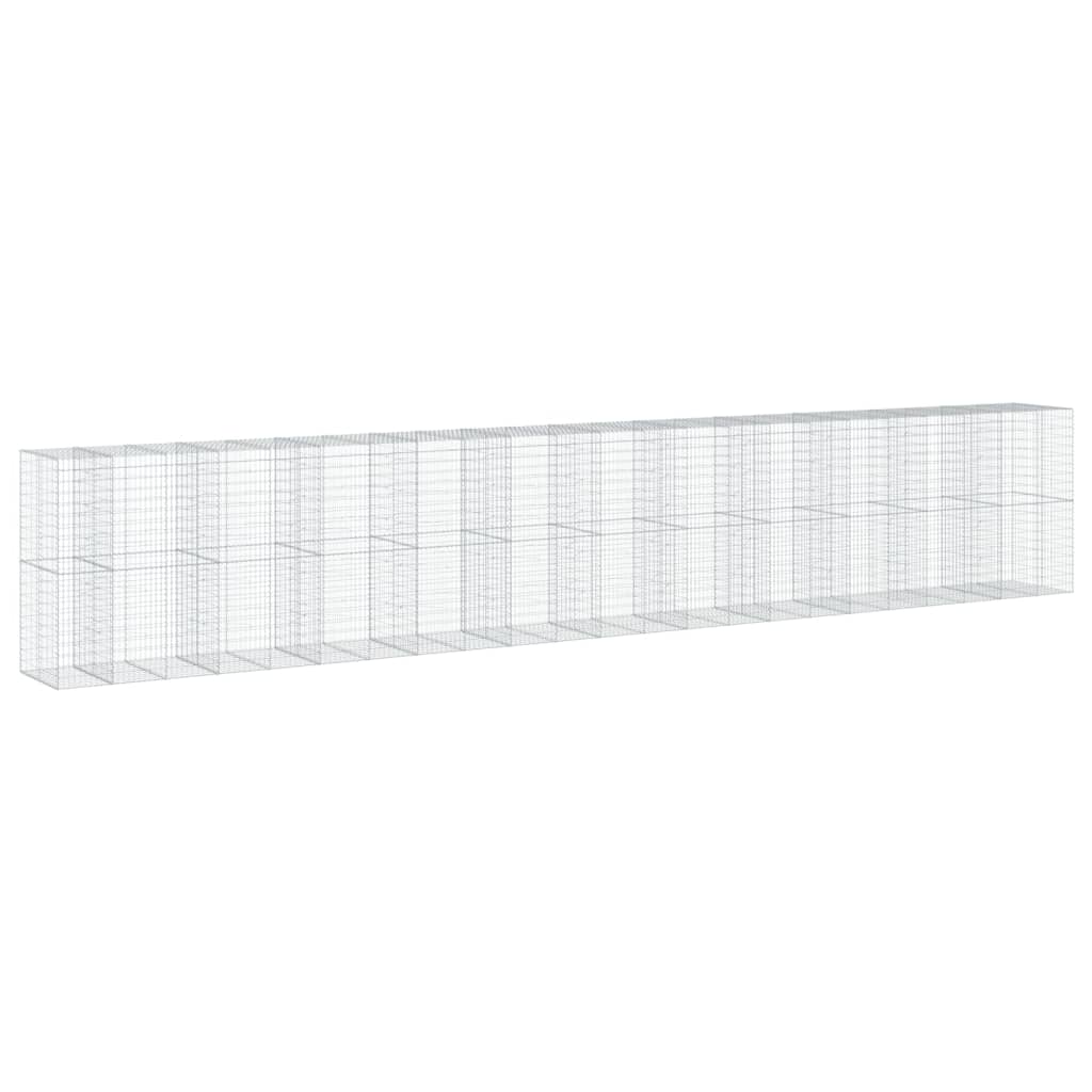 vidaXL Coș gabion cu capac, 1150x100x200 cm, fier galvanizat vidaXL Coș gabion cu capac, 1150x100x200 cm, fier galvanizat