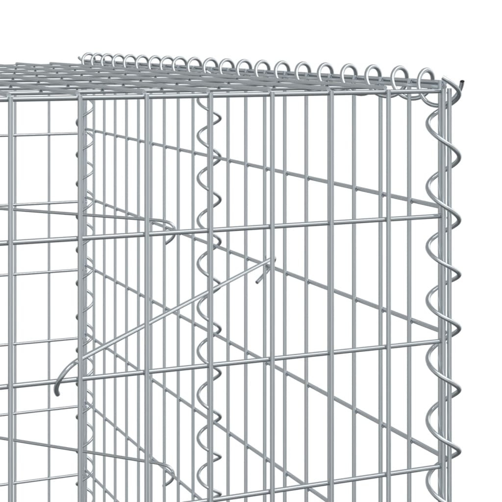 vidaXL Coș gabion cu capac, 1150x100x200 cm, fier galvanizat vidaXL Coș gabion cu capac, 1150x100x200 cm, fier galvanizat