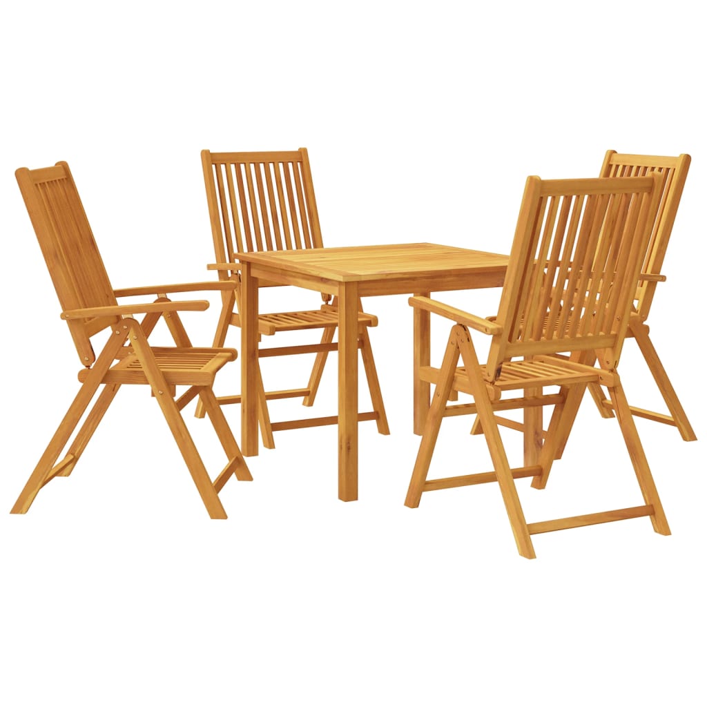 vidaXL Set mobilier de grădină, 5 piese, 85x85x74 cm, lemn masiv de acacia