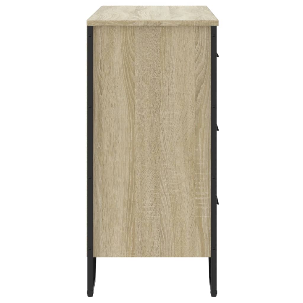 vidaXL Comodă cu sertare, stejar sonoma 91x35,5x74,5 cm lemn prelucrat vidaXL Comodă cu sertare, stejar sonoma 91x35,5x74,5 cm lemn prelucrat