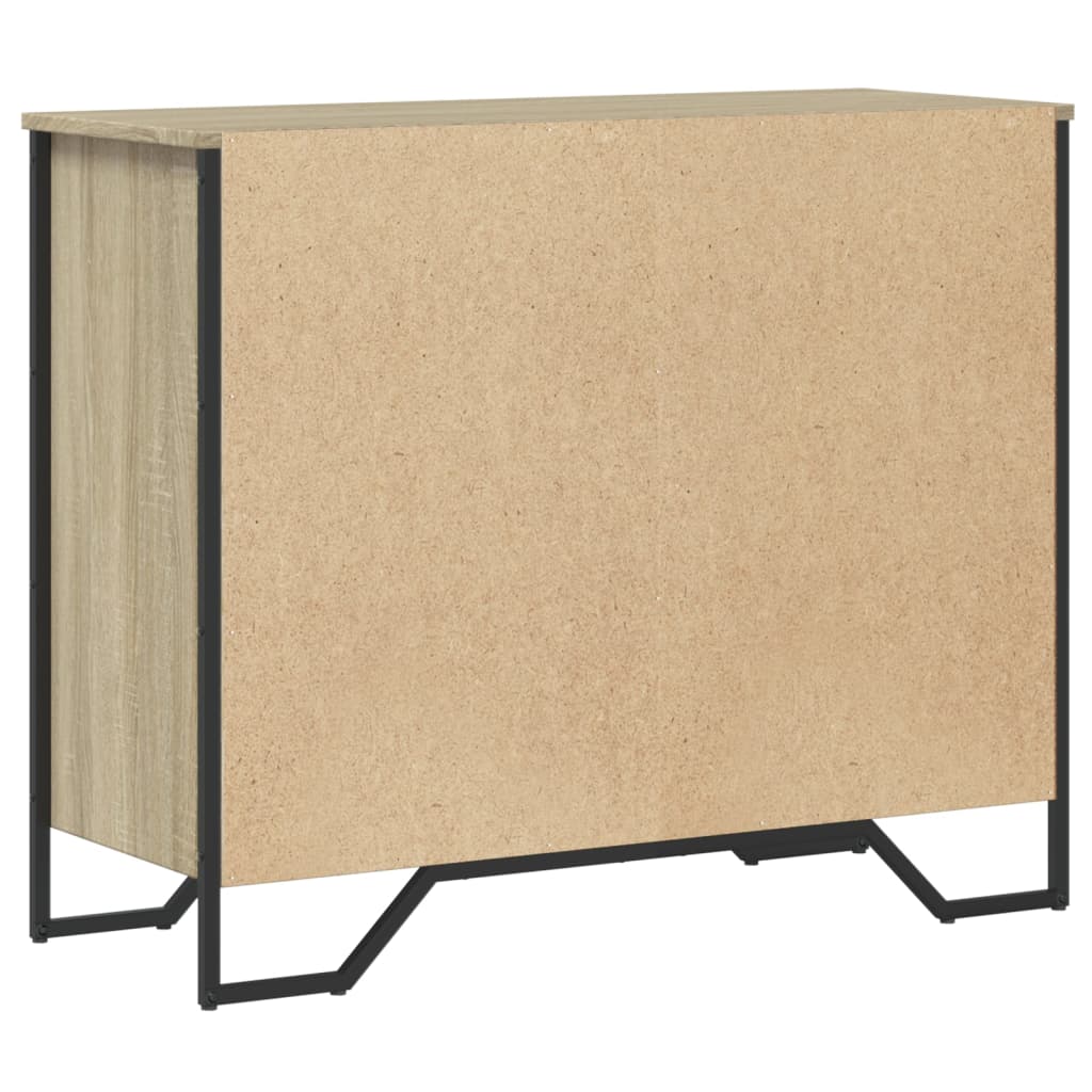 vidaXL Comodă cu sertare, stejar sonoma 91x35,5x74,5 cm lemn prelucrat vidaXL Comodă cu sertare, stejar sonoma 91x35,5x74,5 cm lemn prelucrat