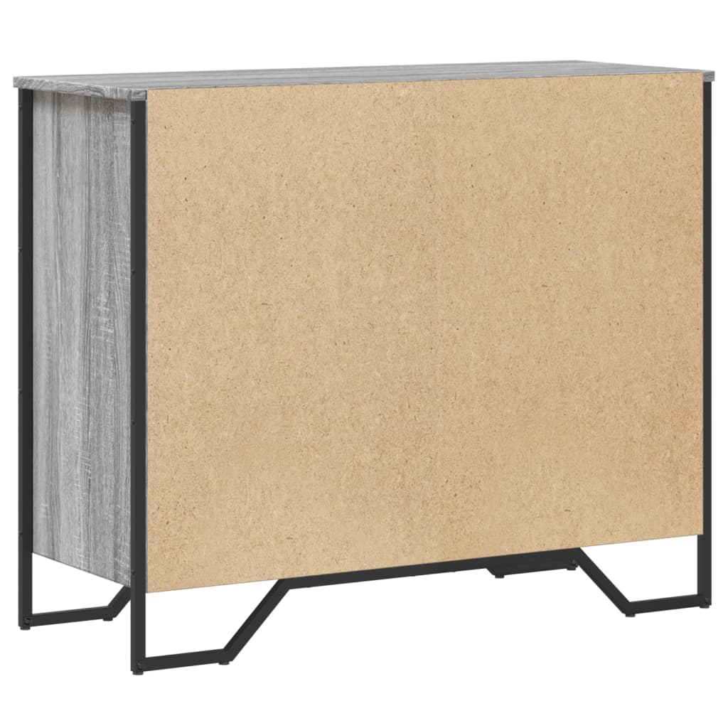 vidaXL Comodă cu sertare, gri sonoma 91x35,5x74,5 cm lemn prelucrat vidaXL Comodă cu sertare, gri sonoma 91x35,5x74,5 cm lemn prelucrat