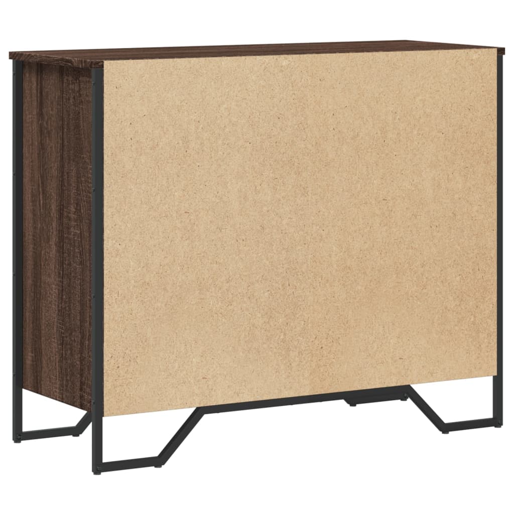 vidaXL Comodă cu sertare, stejar maro 91x35,5x74,5 cm lemn prelucrat vidaXL Comodă cu sertare, stejar maro 91x35,5x74,5 cm lemn prelucrat