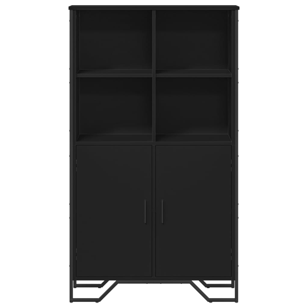 vidaXL Dulap înalt, negru, 79,5x35,5x137,5 cm, lemn prelucrat