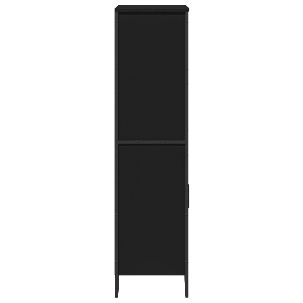 vidaXL Dulap înalt, negru, 79,5x35,5x137,5 cm, lemn prelucrat