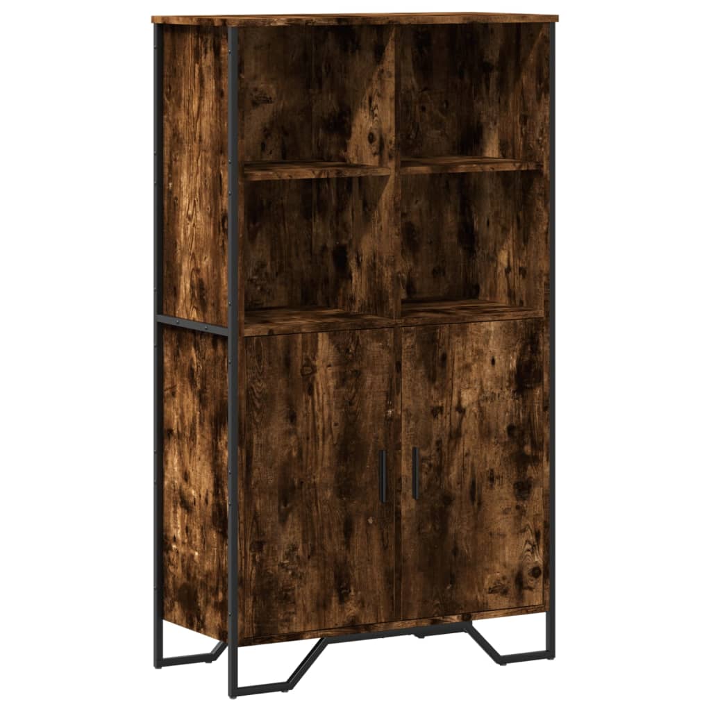 vidaXL Dulap înalt, stejar fumuriu, 79,5x35,5x137,5 cm, lemn prelucrat