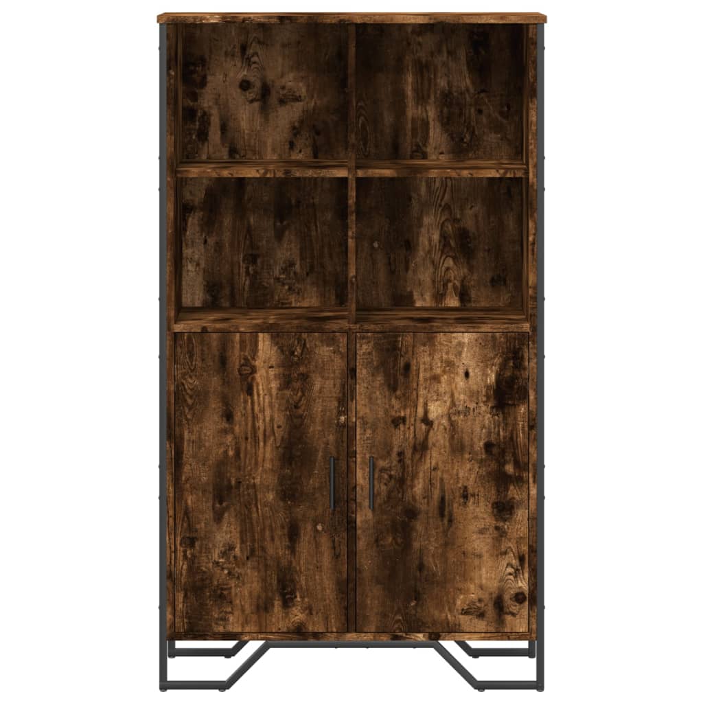 vidaXL Dulap înalt, stejar fumuriu, 79,5x35,5x137,5 cm, lemn prelucrat