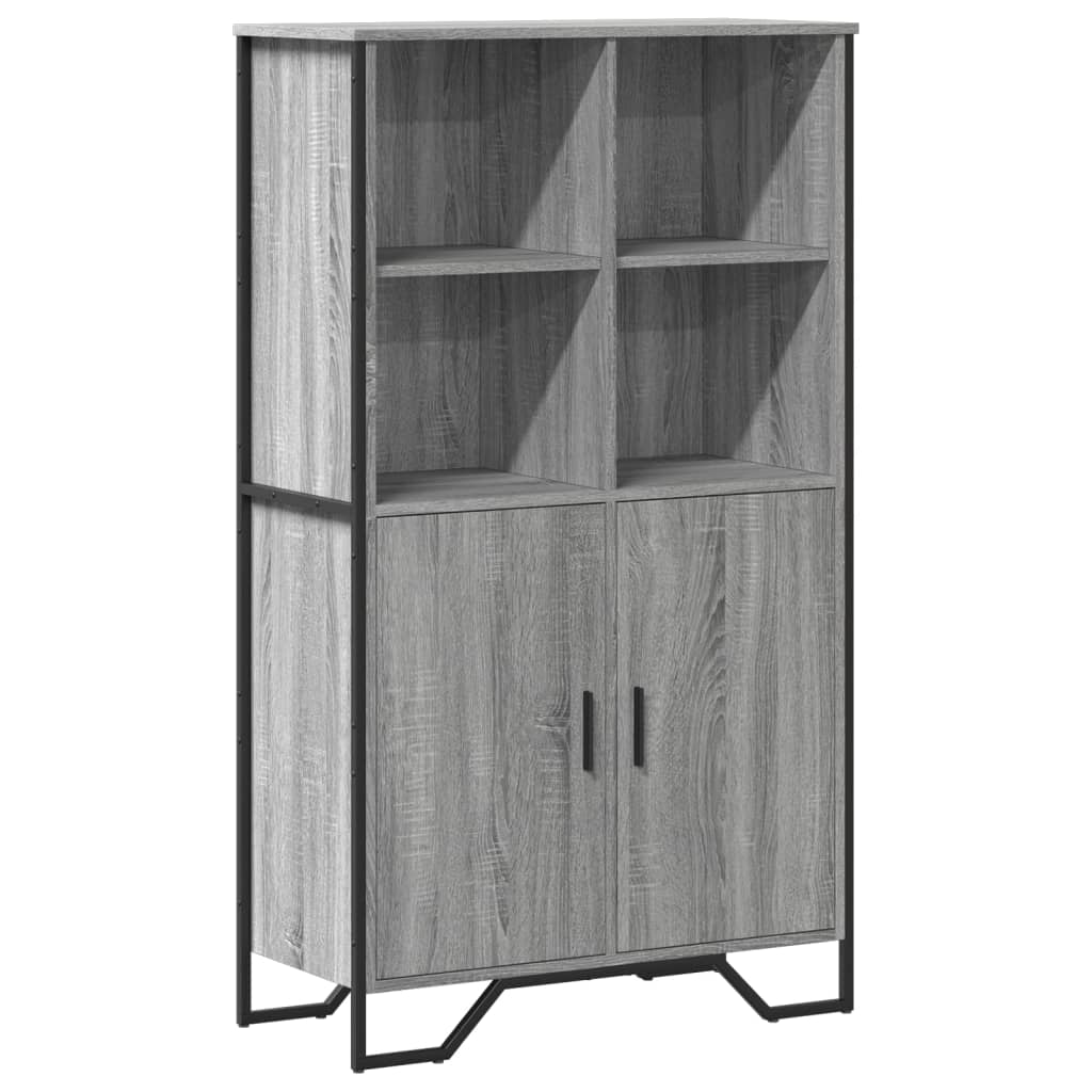 vidaXL Dulap înalt, gri sonoma, 79,5x35,5x137,5 cm, lemn prelucrat