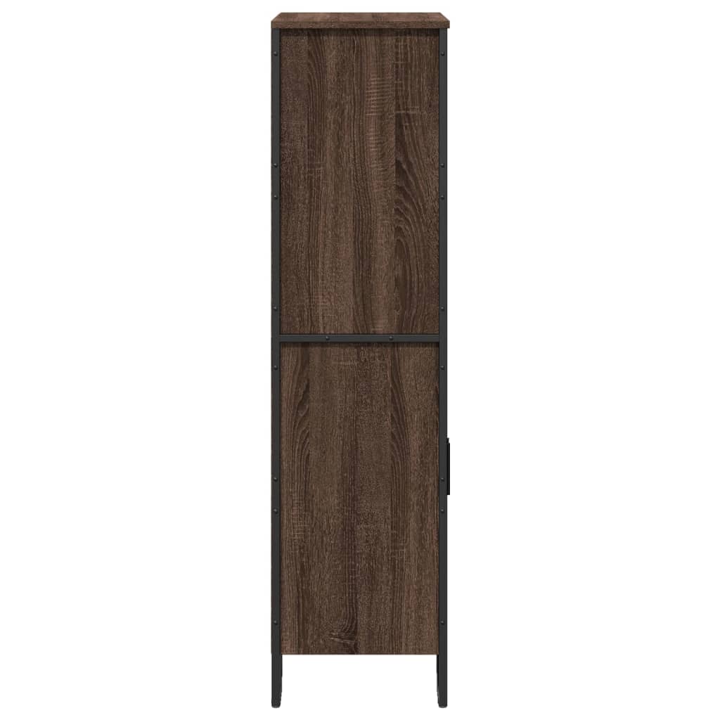 vidaXL Dulap înalt, stejar maro, 79,5x35,5x137,5 cm, lemn prelucrat