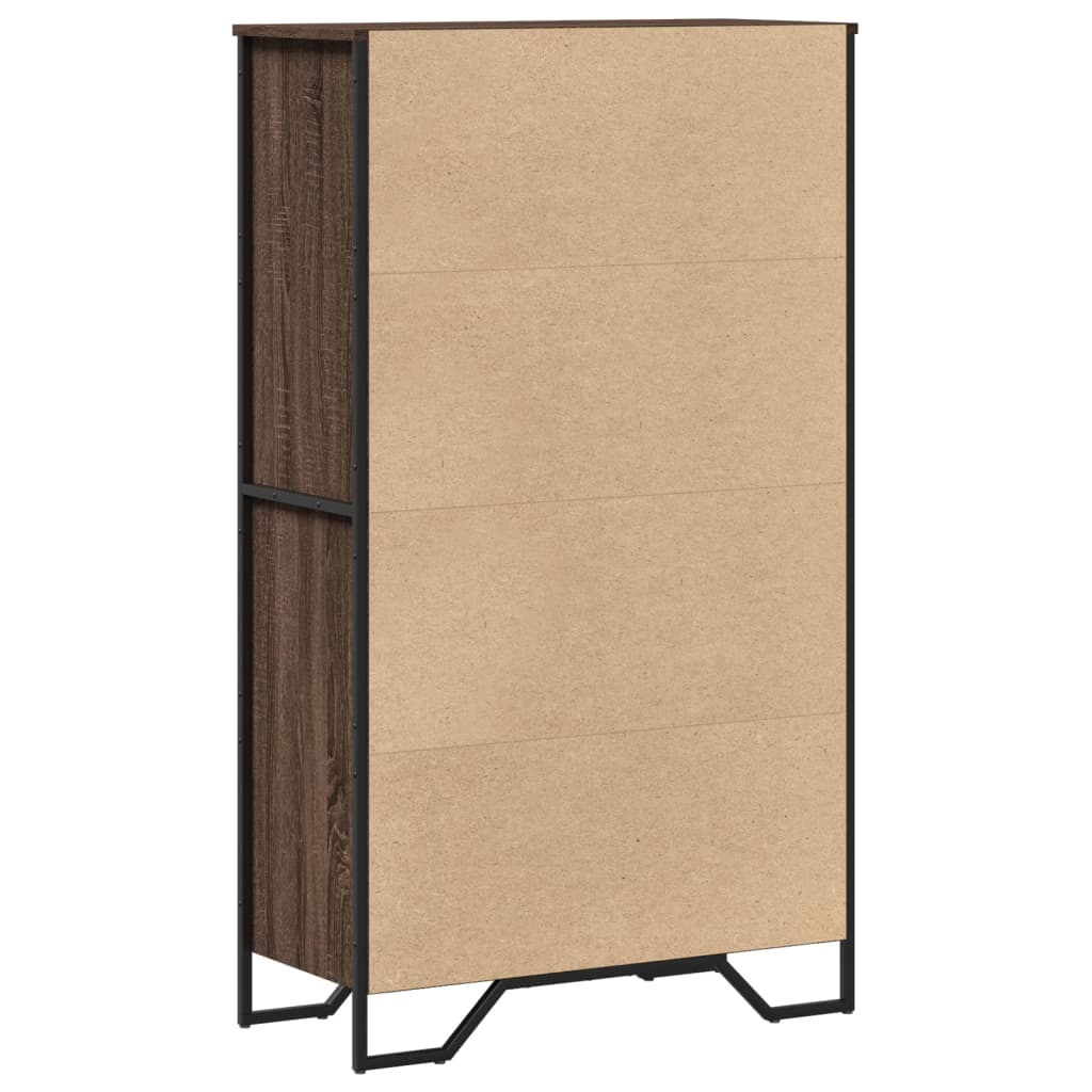 vidaXL Dulap înalt, stejar maro, 79,5x35,5x137,5 cm, lemn prelucrat