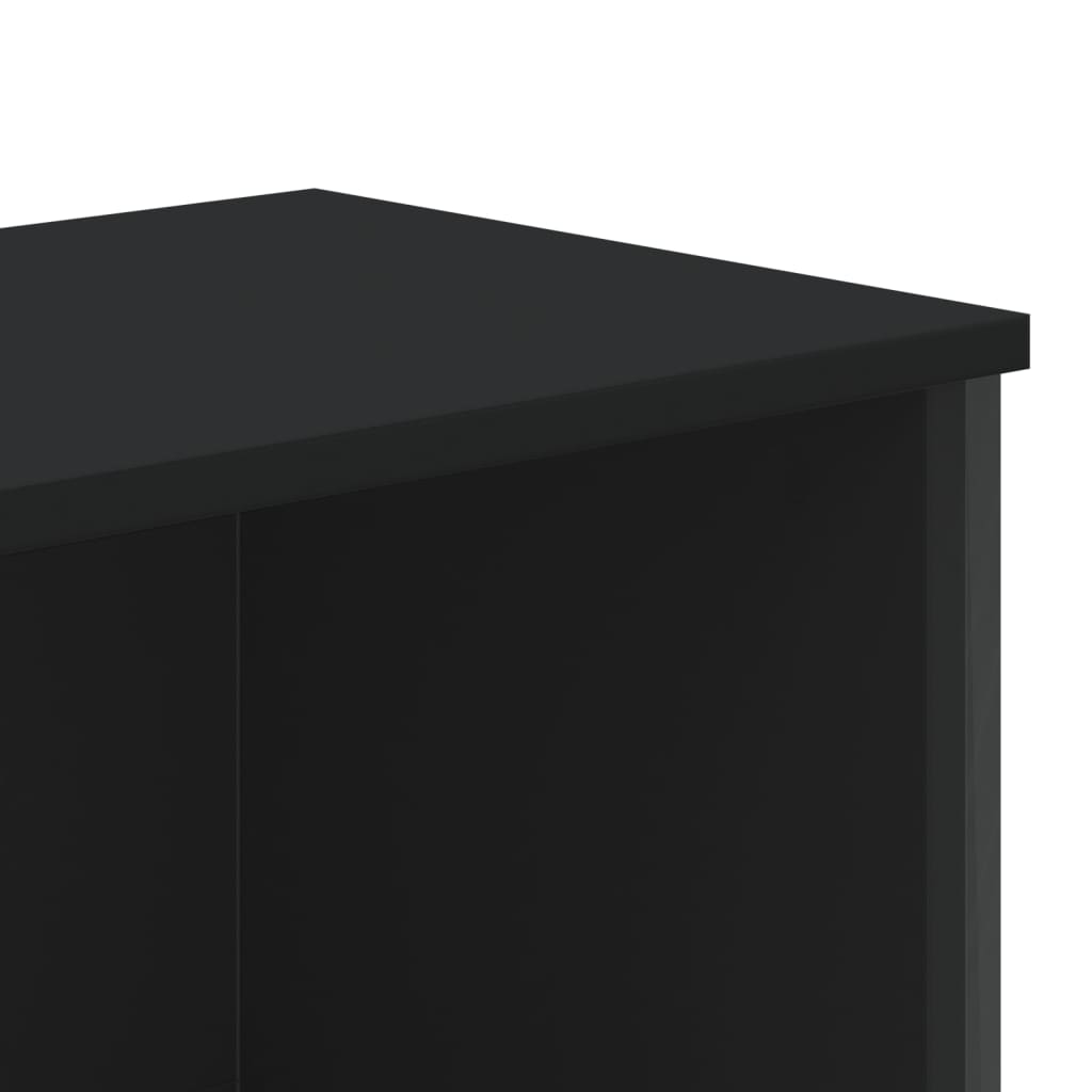 vidaXL Bibliotecă, negru, 80x31x169 cm, lemn prelucrat vidaXL Bibliotecă, negru, 80x31x169 cm, lemn prelucrat