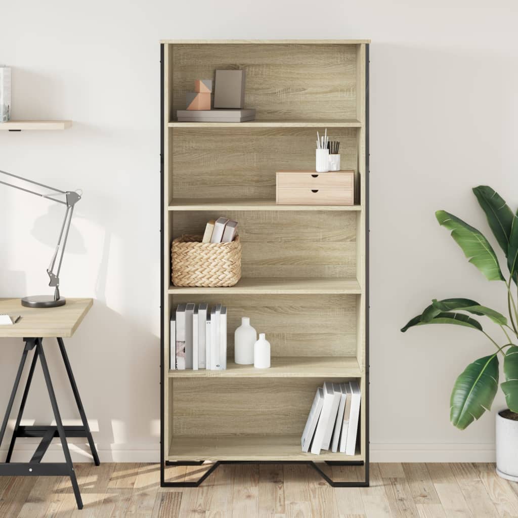 vidaXL Bibliotecă, stejar sonoma, 80x31x169 cm, lemn prelucrat vidaXL Bibliotecă, stejar sonoma, 80x31x169 cm, lemn prelucrat