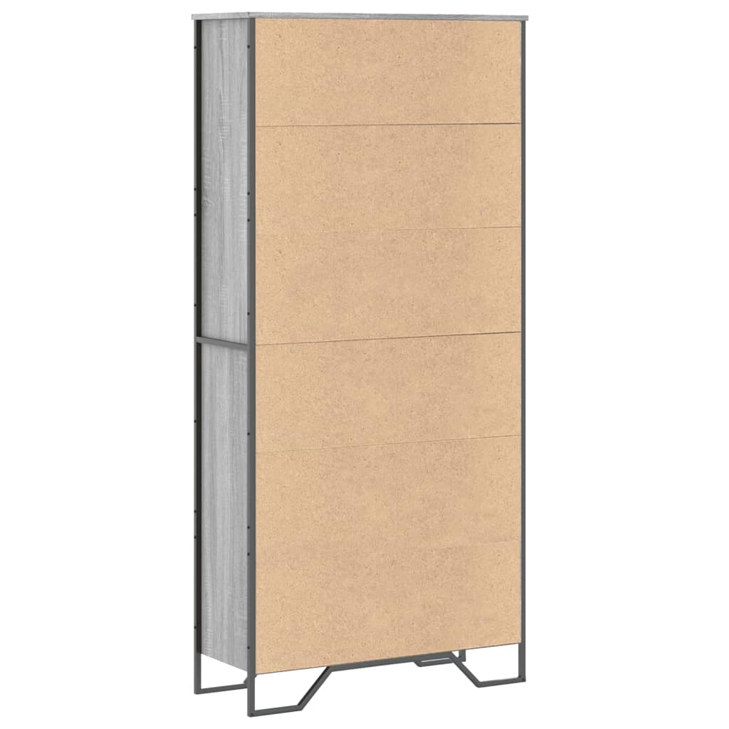 vidaXL Bibliotecă, gri sonoma, 80x31x169 cm, lemn prelucrat vidaXL Bibliotecă, gri sonoma, 80x31x169 cm, lemn prelucrat