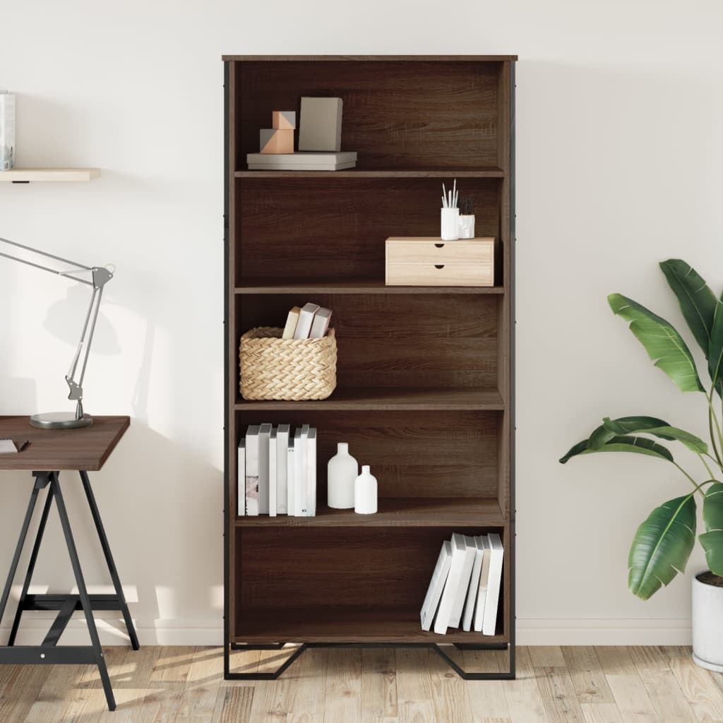 vidaXL Bibliotecă, stejar maro, 80x31x169 cm, lemn prelucrat vidaXL Bibliotecă, stejar maro, 80x31x169 cm, lemn prelucrat
