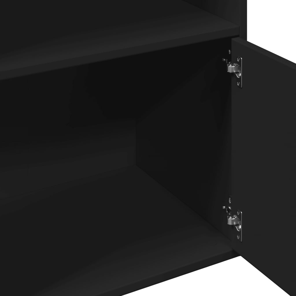 vidaXL Bibliotecă, negru, 100x36x189 cm, lemn prelucrat vidaXL Bibliotecă, negru, 100x36x189 cm, lemn prelucrat
