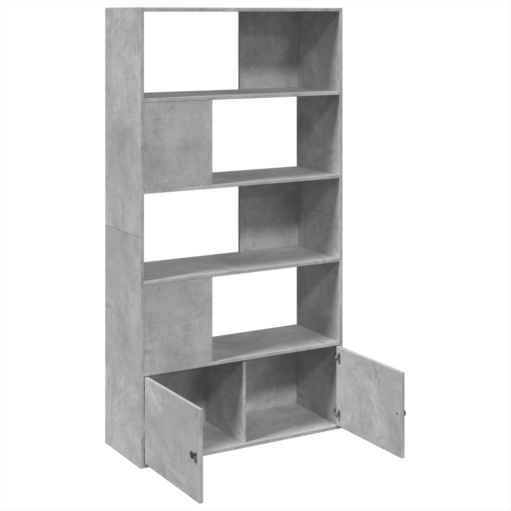 vidaXL Bibliotecă, gri beton, 100x36x189 cm, lemn prelucrat vidaXL Bibliotecă, gri beton, 100x36x189 cm, lemn prelucrat
