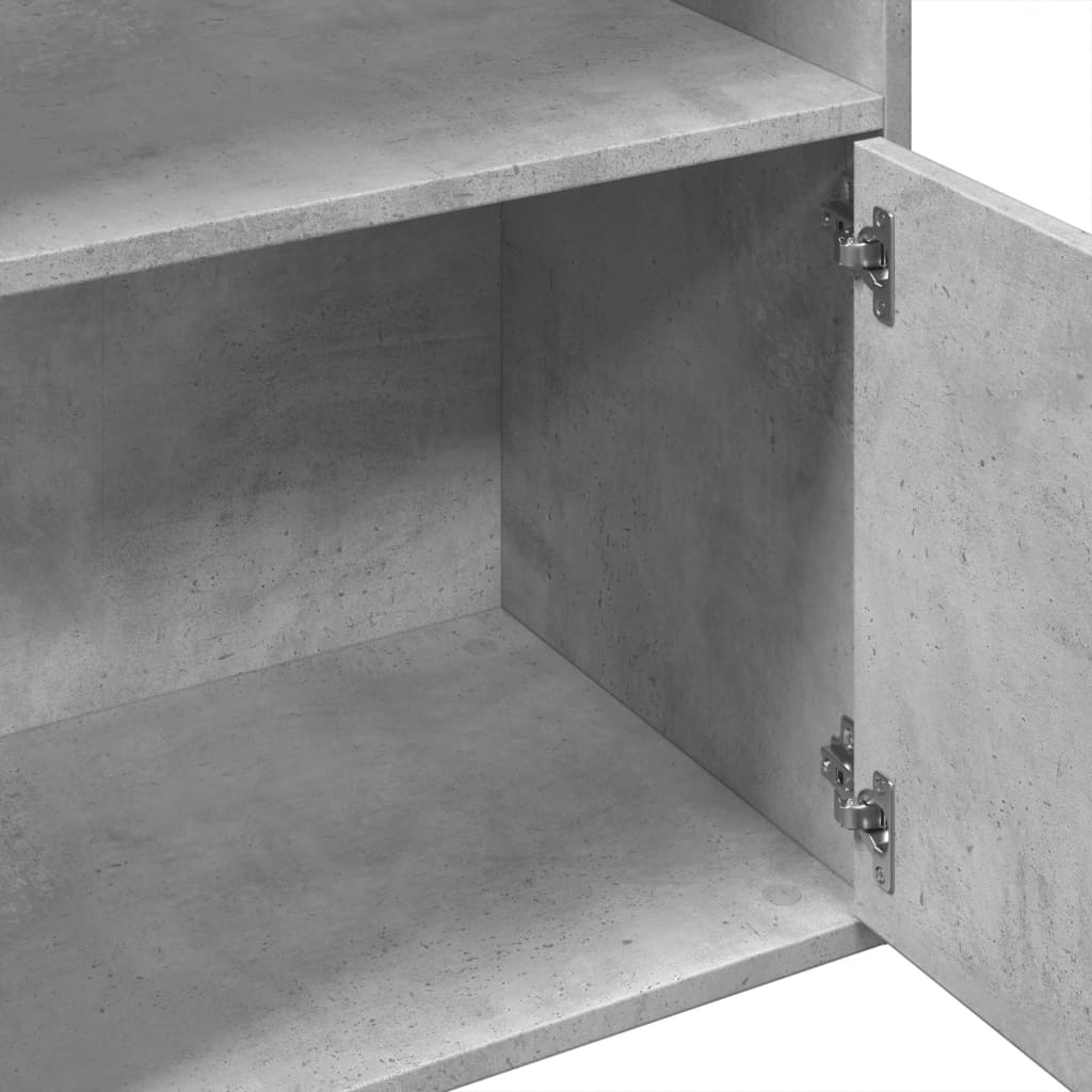 vidaXL Bibliotecă, gri beton, 100x36x189 cm, lemn prelucrat vidaXL Bibliotecă, gri beton, 100x36x189 cm, lemn prelucrat