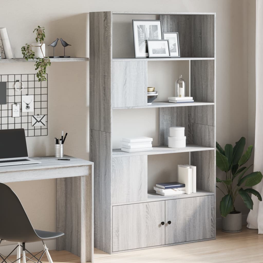 vidaXL Bibliotecă, gri sonoma, 100x36x189 cm, lemn prelucrat vidaXL Bibliotecă, gri sonoma, 100x36x189 cm, lemn prelucrat