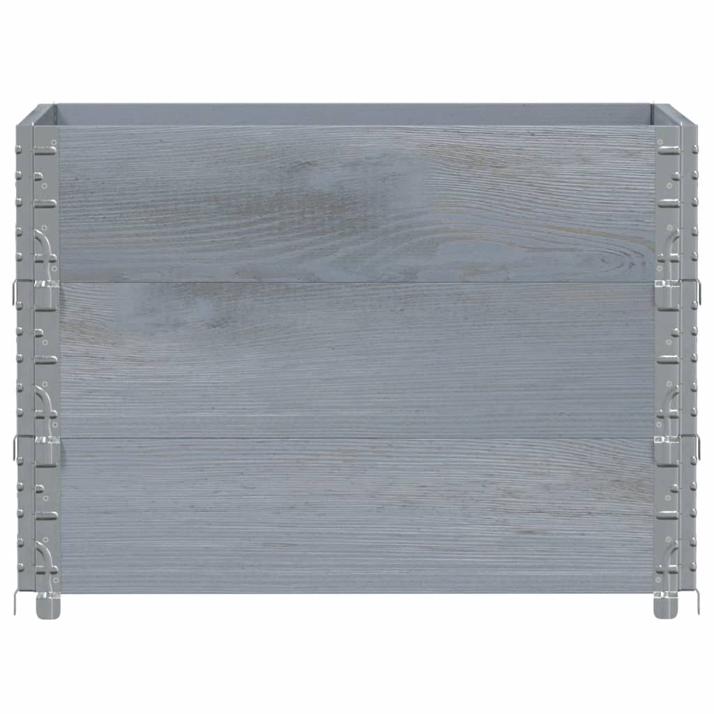 vidaXL Rame pentru paleți 3 buc. Gri 80x60 cm lemn masiv de pin vidaXL Rame pentru paleți 3 buc. Gri 80x60 cm lemn masiv de pin