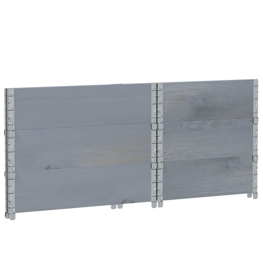 vidaXL Rame pentru paleți 3 buc. Gri 80x60 cm lemn masiv de pin vidaXL Rame pentru paleți 3 buc. Gri 80x60 cm lemn masiv de pin