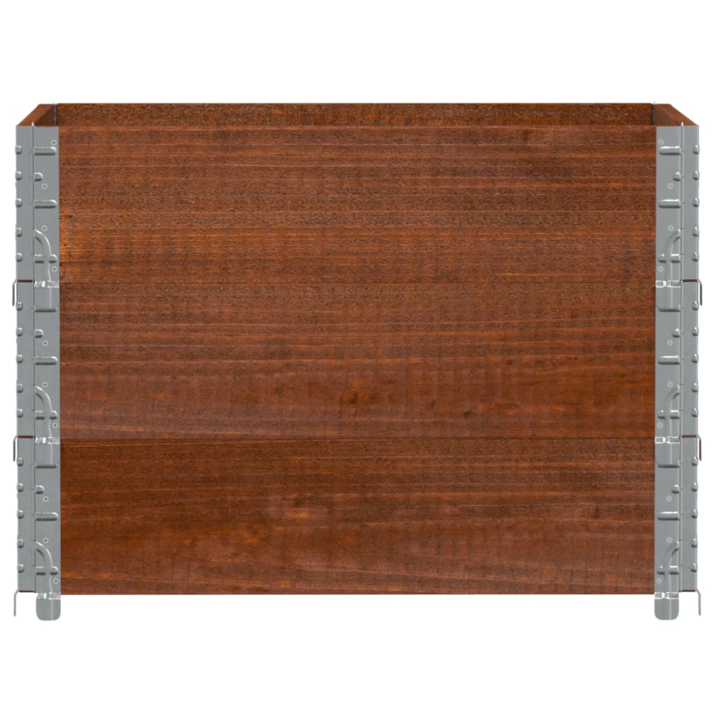 vidaXL Rame pentru paleți 3 buc. maro 80x60 cm lemn masiv de pin vidaXL Rame pentru paleți 3 buc. maro 80x60 cm lemn masiv de pin