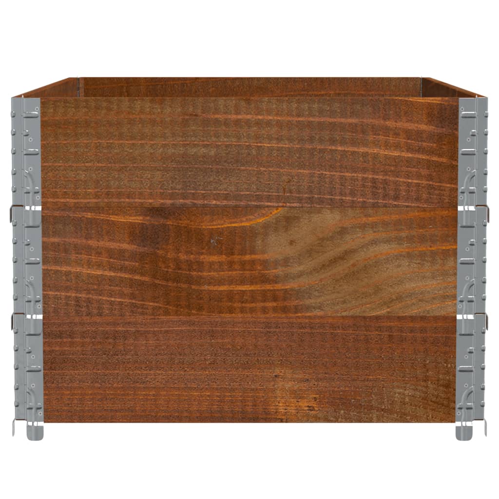 vidaXL Rame pentru paleți 3 buc. maro 120x80 cm lemn masiv de pin vidaXL Rame pentru paleți 3 buc. maro 120x80 cm lemn masiv de pin