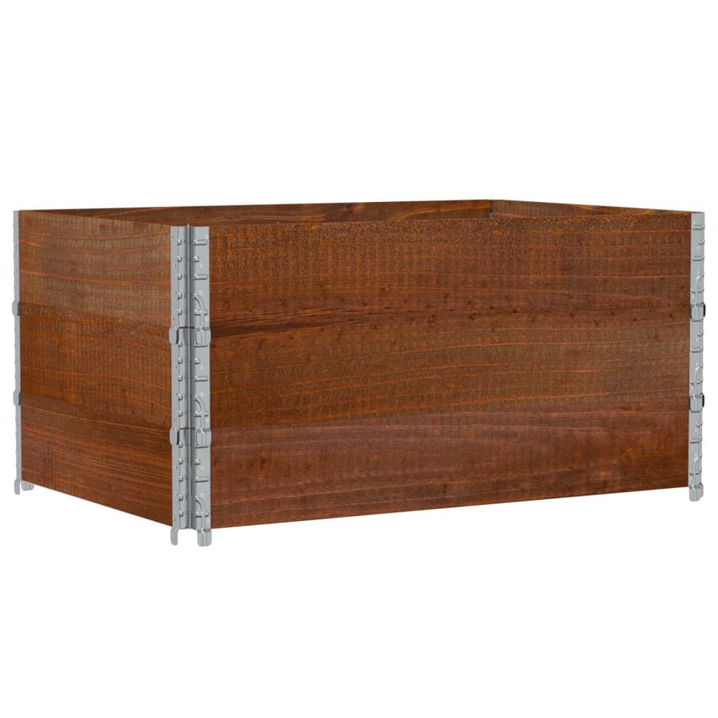 vidaXL Rame pentru paleți 3 buc. maro 120x80 cm lemn masiv de pin vidaXL Rame pentru paleți 3 buc. maro 120x80 cm lemn masiv de pin