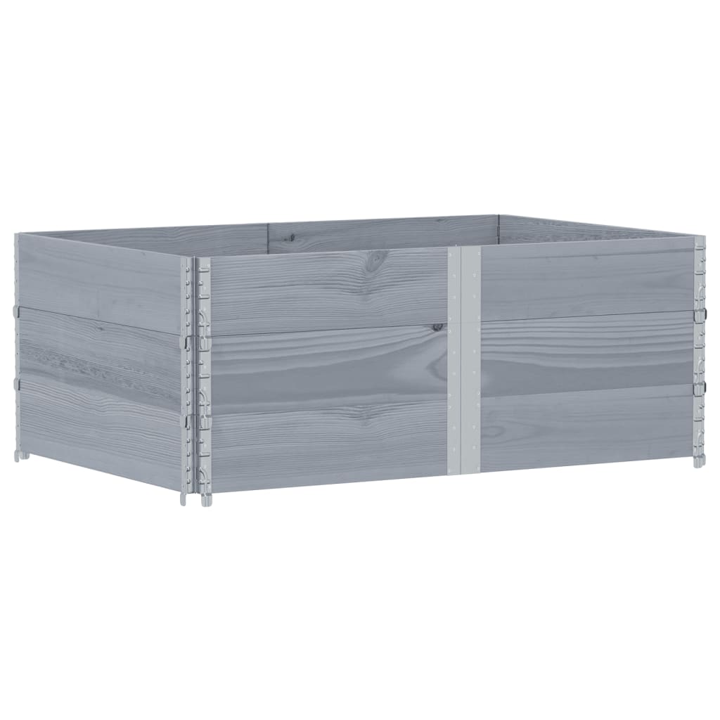 vidaXL Rame pentru paleți 3 buc. Gri 150x100 cm lemn masiv de pin vidaXL Rame pentru paleți 3 buc. Gri 150x100 cm lemn masiv de pin