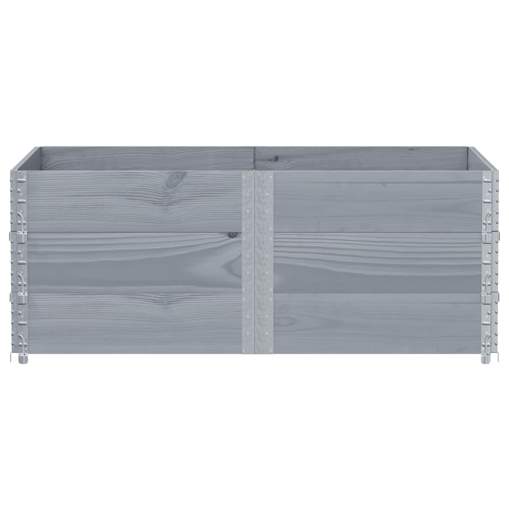 vidaXL Rame pentru paleți 3 buc. Gri 150x100 cm lemn masiv de pin vidaXL Rame pentru paleți 3 buc. Gri 150x100 cm lemn masiv de pin